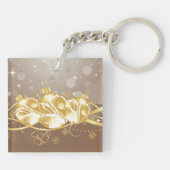 クリスマスボールとティンセルキーチェーン キーホルダー (裏面)