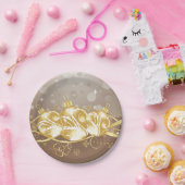 クリスマスボールとティンセル紙プレート ペーパープレート (パーティー)