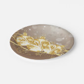 クリスマスボールとティンセル紙プレート ペーパープレート (アングル)