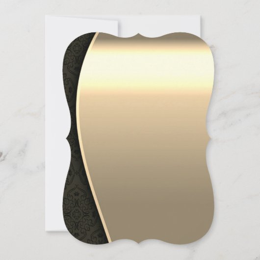 クリスマスボールとライトのダマスク柄クリスマスパーティー 招待状 (裏面)