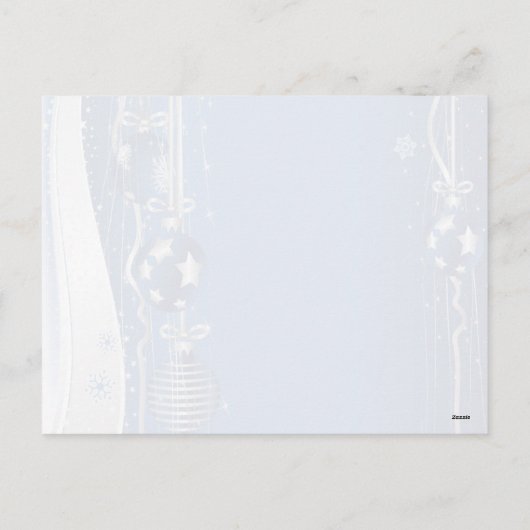 クリスマスボールとリボンのはがき シーズンポストカード (裏面)