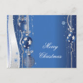 クリスマスボールとリボンのはがき シーズンポストカード (正面)