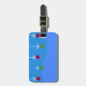 クリスマスボールと雪片 ラゲッジタグ (正面縦)