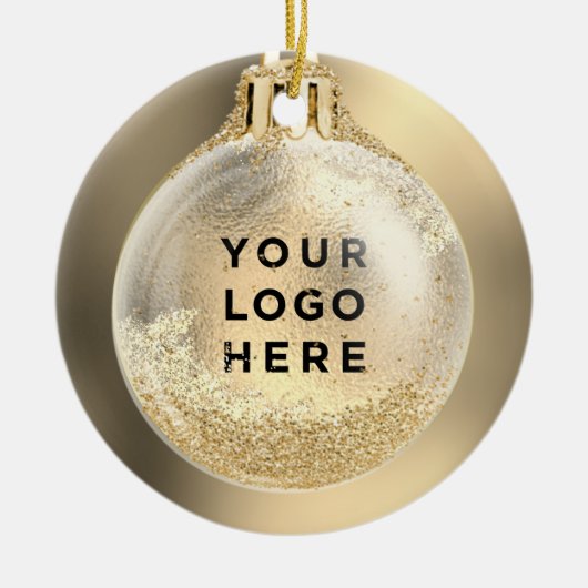 クリスマスボールにビジネスロゴを入れる |カスタム セラミックオーナメント (正面)