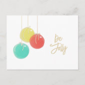 クリスマスボールのはがき シーズンポストカード (正面)