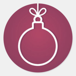 クリスマスボールのシール。文字。 ラウンドシール