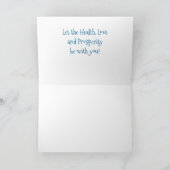 クリスマスボールの背カラフル景 シーズンカード (内部)