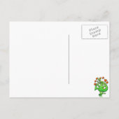 クリスマスボールをジャグリングするクリスマスのワニ シーズンポストカード (裏面)