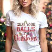 クリスマスボールを持って！楽しいホリデー トライブレンドＴシャツ