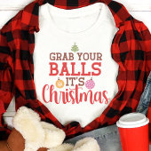 クリスマスボールを持って！楽しいホリデー トライブレンドＴシャツ