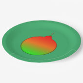 クリスマスボールオーナメント紙プレート ペーパープレート (アングル)