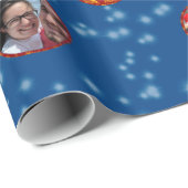 クリスマスボールオーナメント6枚D-Blue ラッピングペーパー (ロールコーナー)