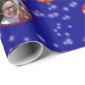 クリスマスボールオーナメント6枚D-Navy ラッピングペーパー (ロールコーナー)