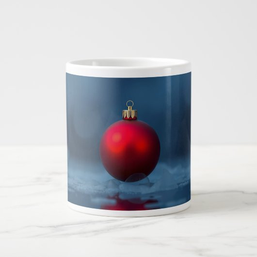クリスマスボールオーナメント ジャンボコーヒーマグカップ (正面)