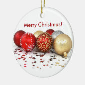 クリスマスボールオーナメント セラミックオーナメント (左)