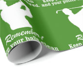 クリスマスボールクリーンなゴルフクリスマスユーモア ラッピングペーパー (ロールコーナー)