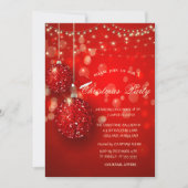 クリスマスボールシャンパンライツカンパニーパーティー 招待状 (正面)