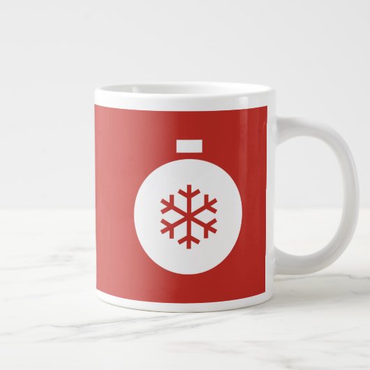 クリスマスボールジャイアントレッドコーヒーマグ ジャンボコーヒーマグカップ (右)