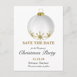 クリスマスボールスタークリスマスパーティー保存日 案内ポストカード