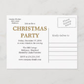クリスマスボールスタークリスマスパーティー保存日 案内ポストカード (裏面)