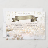 クリスマスボールスノーフレークスクリスマスパーティー 招待状 (正面)