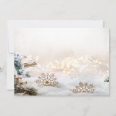 クリスマスボールスノーフレークスクリスマスパーティー 招待状 (裏面)