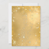 クリスマスボールスノーフレークパインコーンクリスマス 招待状 (裏面)