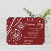 クリスマスボールスノーフレーク、コーポレートクリスマスパーティー 招待状 (スタンド正面)