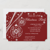 クリスマスボールスノーフレーク、コーポレートクリスマスパーティー 招待状 (正面)
