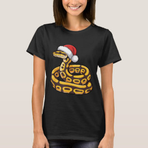 クリスマスボールパイソン ださいクリスマスTシャツ ヘビ愛好家 Tシャツ