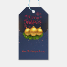 クリスマスボールパインツリーブランチ休日 ギフトタグ