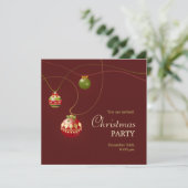 クリスマスボールパーティの招待状 招待状 (スタンド正面)