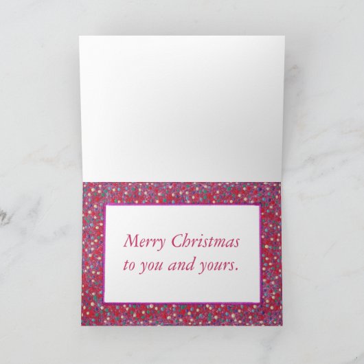 クリスマスボールフレーム写真のグリーティングカードを追加 シーズンカード (内部)