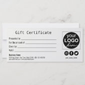 クリスマスボールブラックギフト金ゴールドスノーフレークギフトカード (裏面)