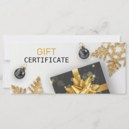 クリスマスボールブラックギフト金ゴールドスノーフレークギフトカード