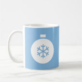 クリスマスボールブルーコーヒーマグ コーヒーマグカップ (左)