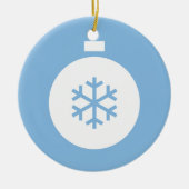 クリスマスボールブルーセラミックオーナメント セラミックオーナメント (正面)