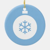クリスマスボールブルーセラミックオーナメント セラミックオーナメント (裏面)