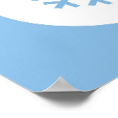 クリスマスボールブルーポスター ポスター (角)