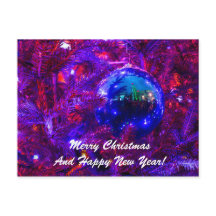 クリスマスボールブルーレッド