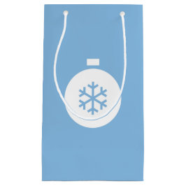 クリスマスボールブルー抱き枕 スモールペーパーバッグ