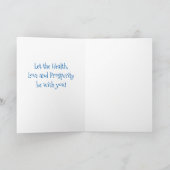 クリスマスボールブルー雪 シーズンカード (内部)