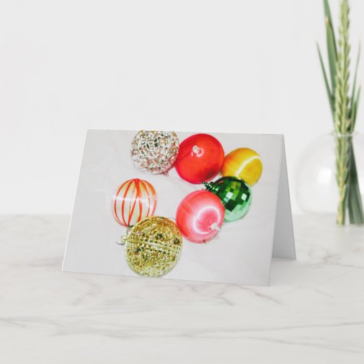 クリスマスボールホリデーカード カード (正面)