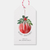 クリスマスボールメリークリスマス ギフトタグ (正面)