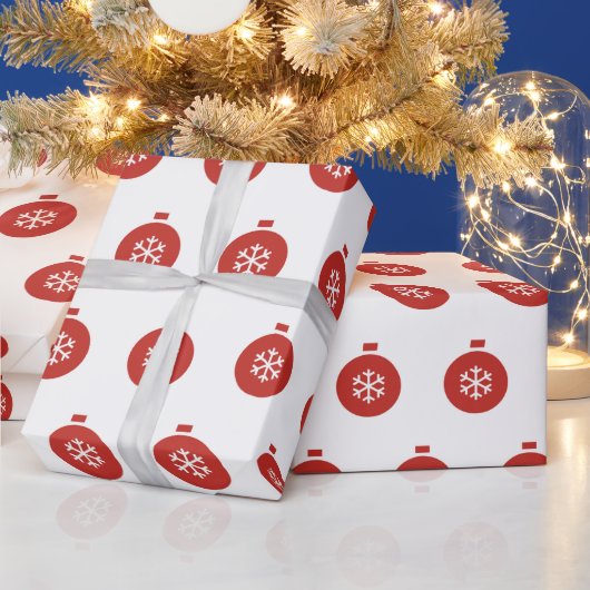 クリスマスボールラッピング紙 ラッピングペーパー (クリスマス)