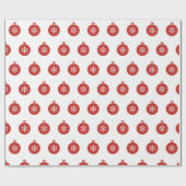 クリスマスボールラッピング紙 ラッピングペーパー (フラット)