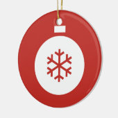 クリスマスボールレッドセラミックオーナメント セラミックオーナメント (左)