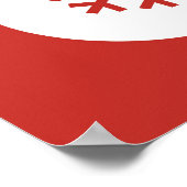 クリスマスボールレッドポスター ポスター (角)