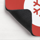 クリスマスボールレッドマウスパッド マウスパッド (コーナー)