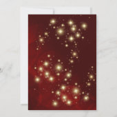クリスマスボールレッドライトスパークルカンパニーパーティー 招待状 (裏面)